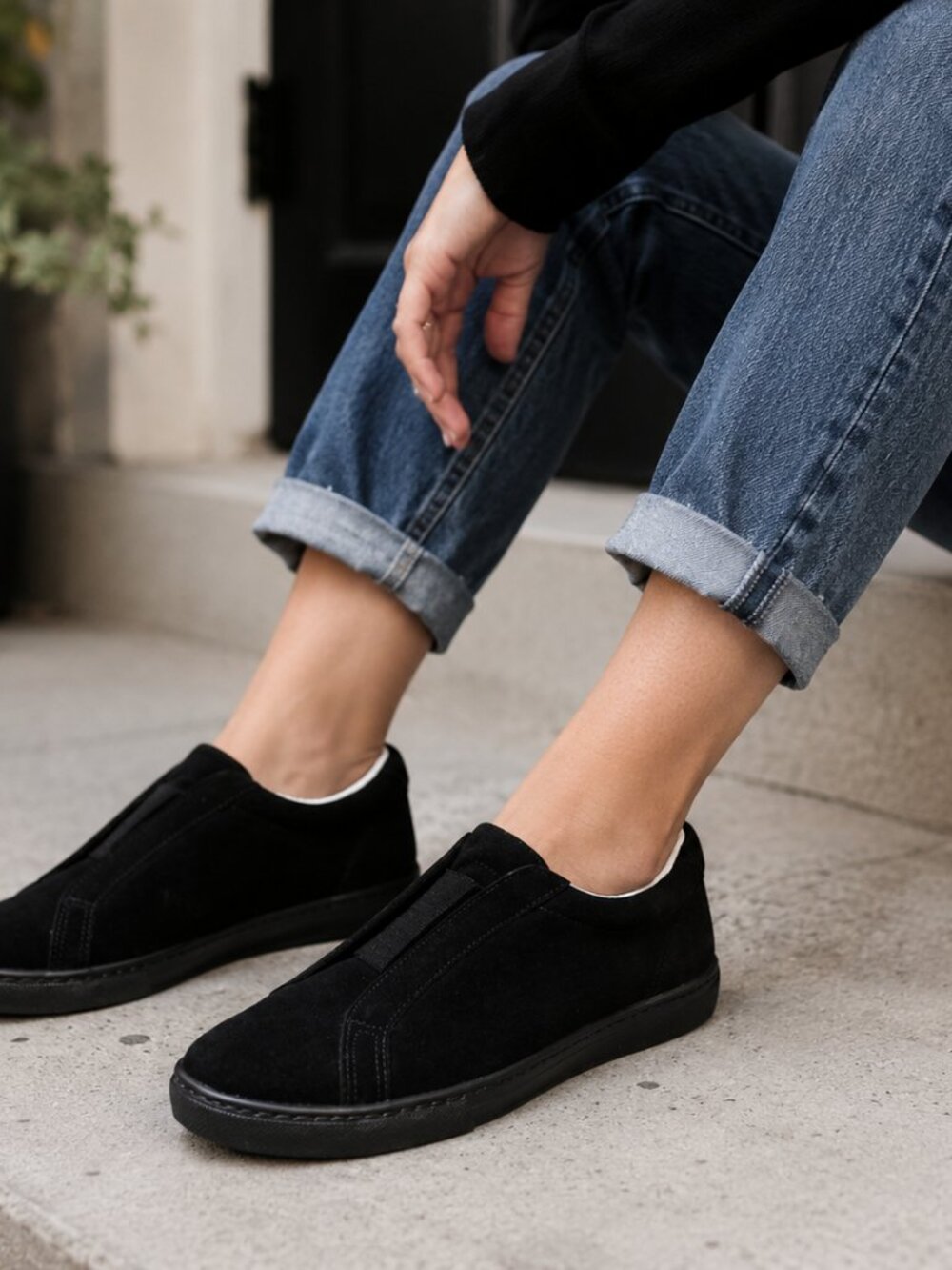 Oak NYC Black Suede Union Sneakers Sz 40/9 NIB